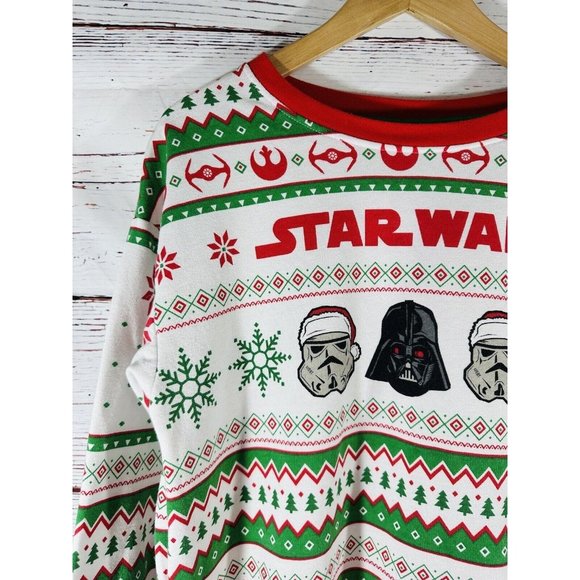 Star Wars Ugly Christmas Sweatshirt Darth Vader Storm Troopers Unisex Medium - Picture 6 of 14